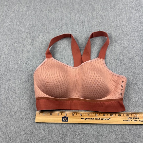 Nike Sports Bra Women Small Orange Breathe Medium-Support Training Sports Active - Picture 3 of 8